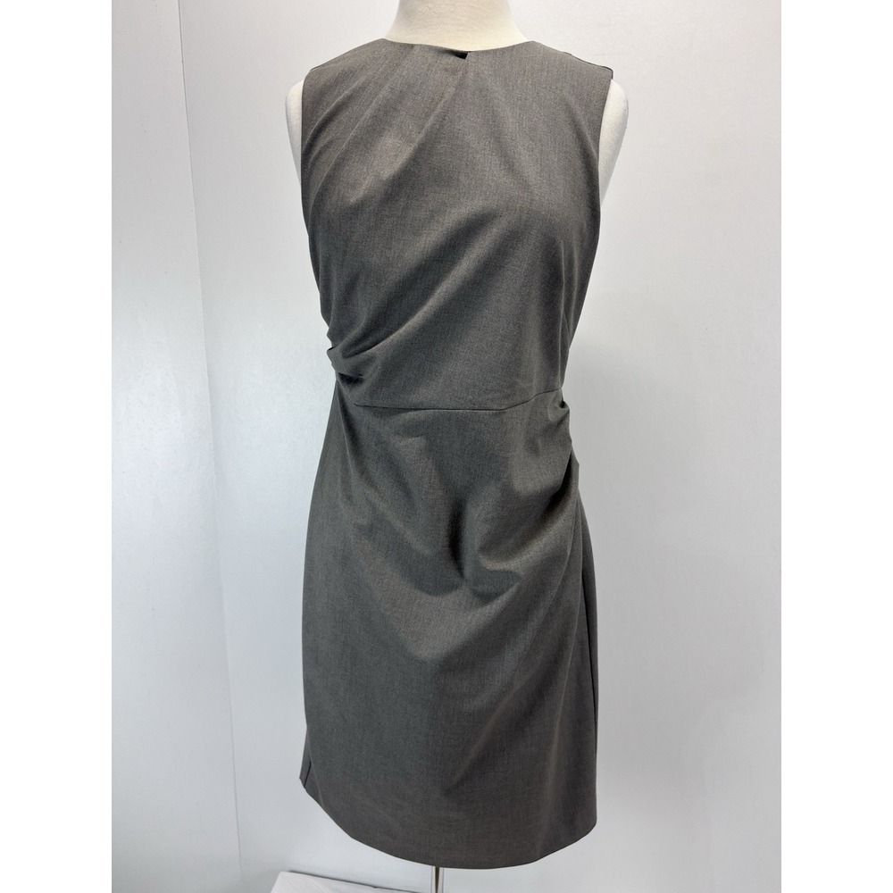 NEW! J. Crew Ruched Sheath Dress Sz 8 Women's Grey Sleeveless Career Business